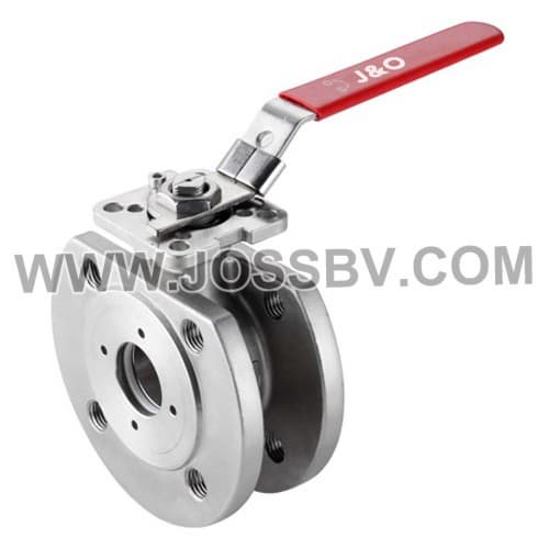 Wafer Type Ball Valve With Direct Mounting Pad DIN PN16 PN40